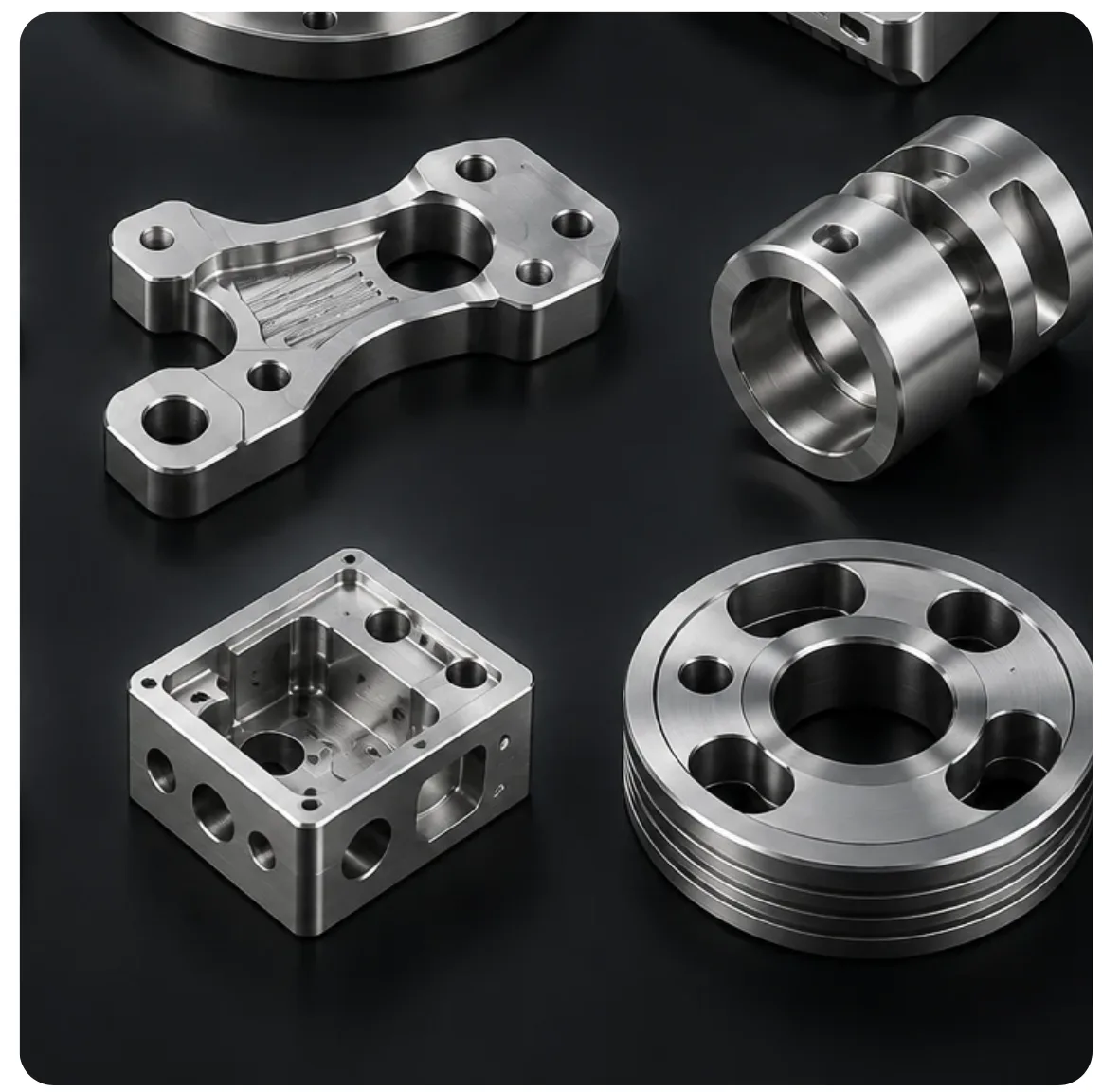 Multiple CNC machined parts