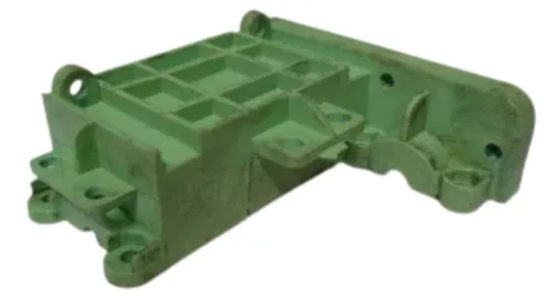 Green molded plastic structural bracket