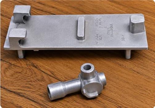 Cast aluminum mounting bracket and fitting