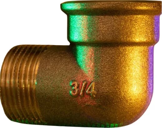 Sand cast brass pipe elbow fitting